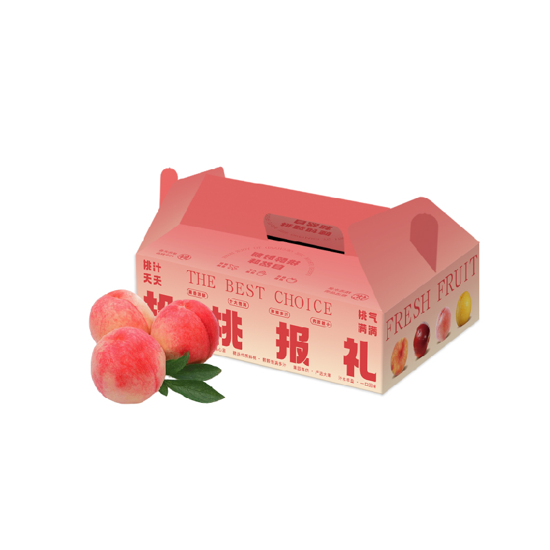 自营嗨果粒粉红蜜桃优选4.5斤左右