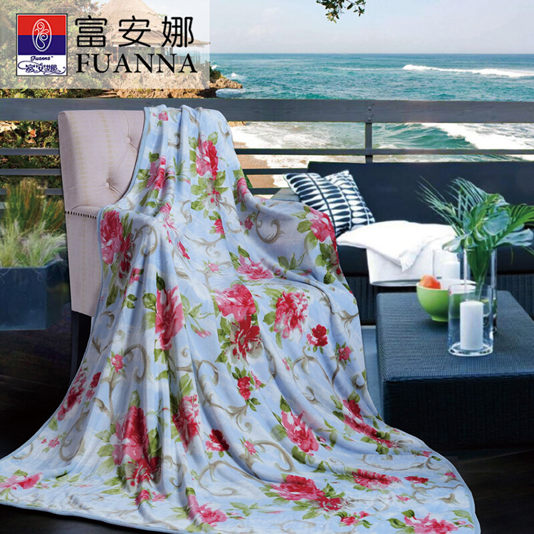 富安娜单层法兰绒毯-花间精灵120*80cm