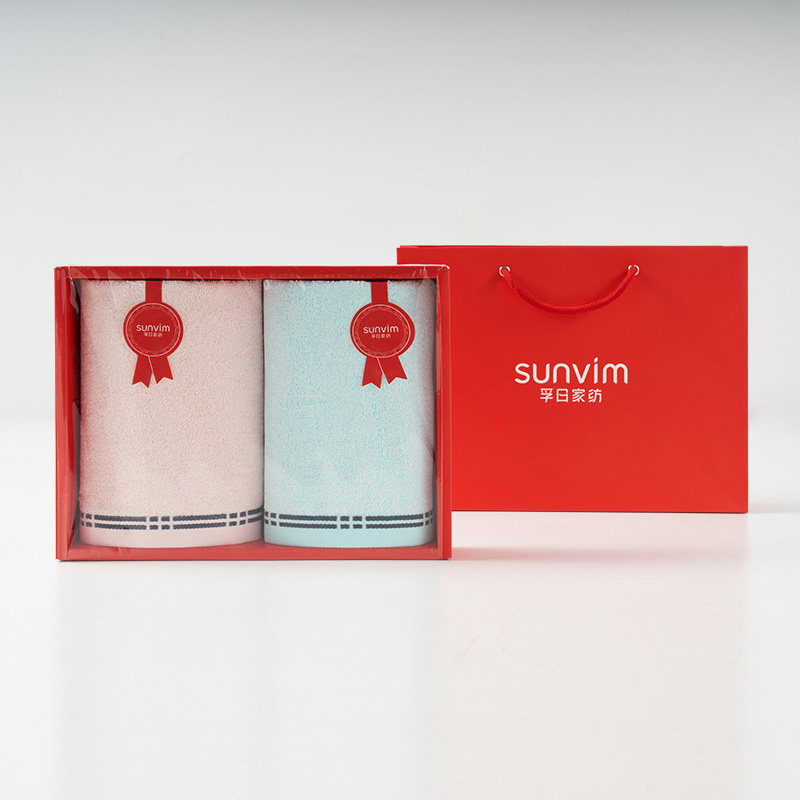 SUNVIM孚日 竹纤维毛巾红色礼盒多件装