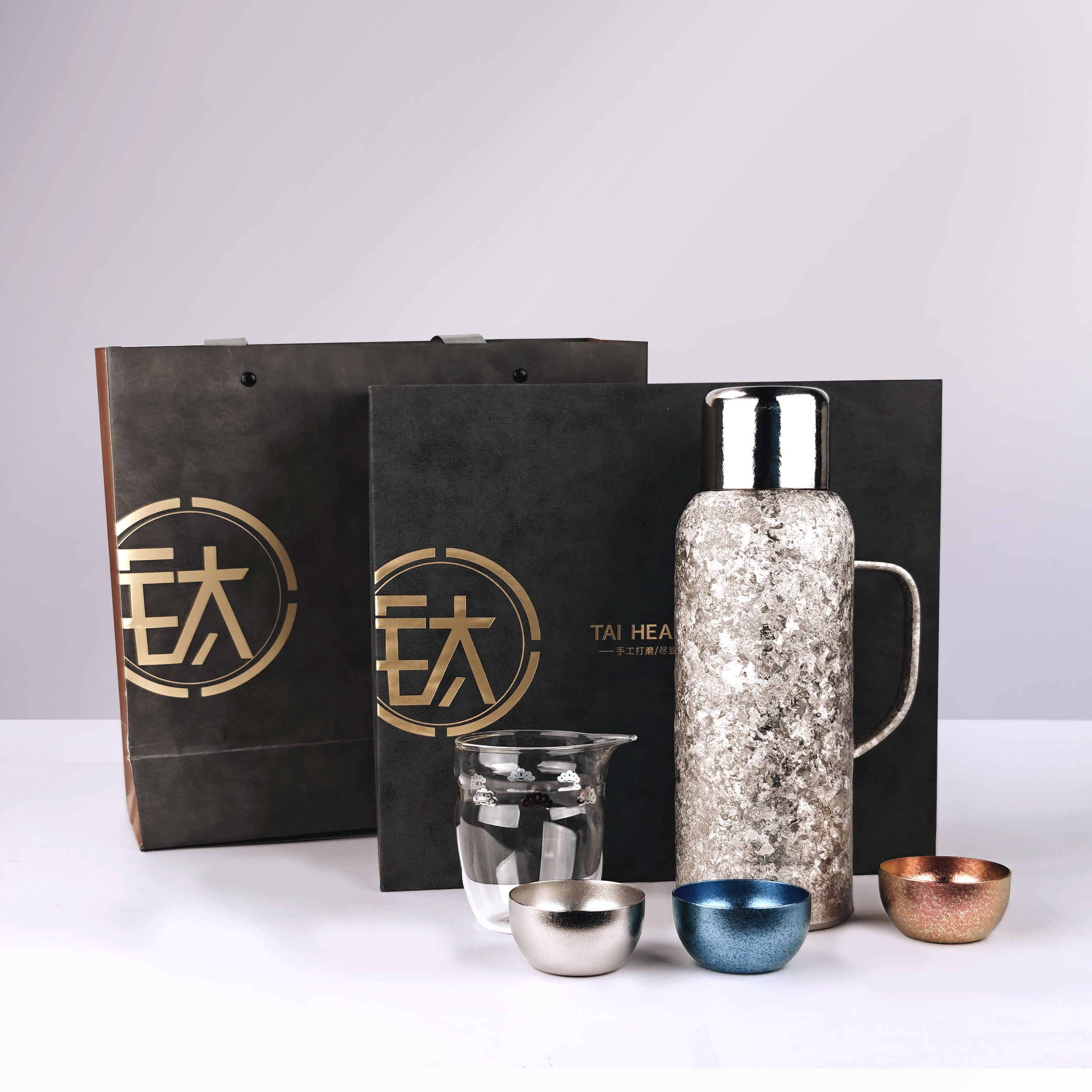纯钛焖壶茶具套装（5件套）