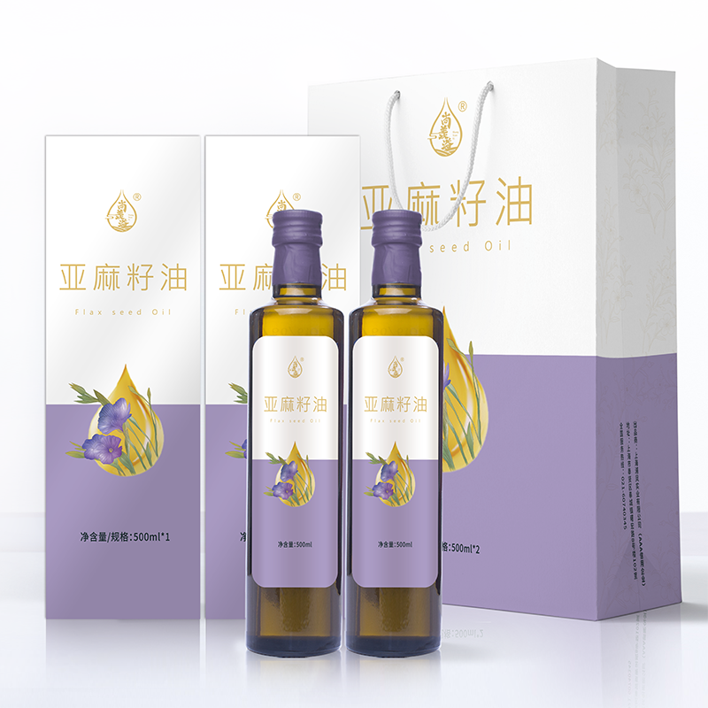 尚羡溢亚麻籽油礼袋500ml*2