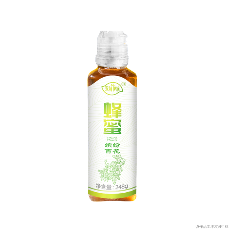 双鲜伊族百花蜂蜜248g回吸口瓶装