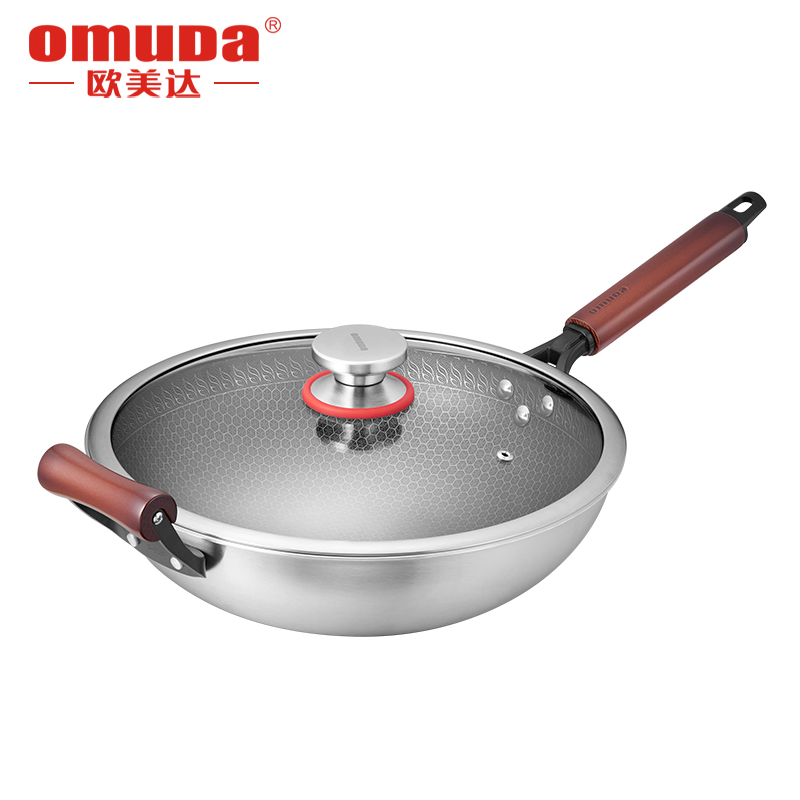 欧美达匠系列-316不锈钢微晶炒锅32CM  JCG32