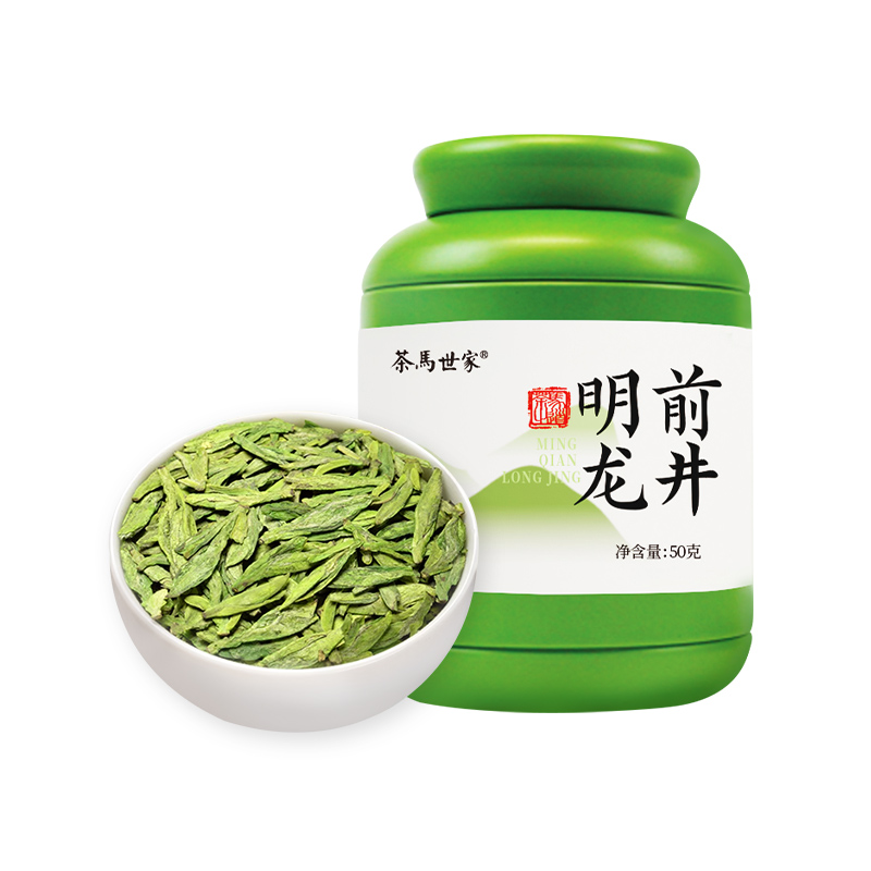 茶马世家早春头采特级龙井茶罐装50g