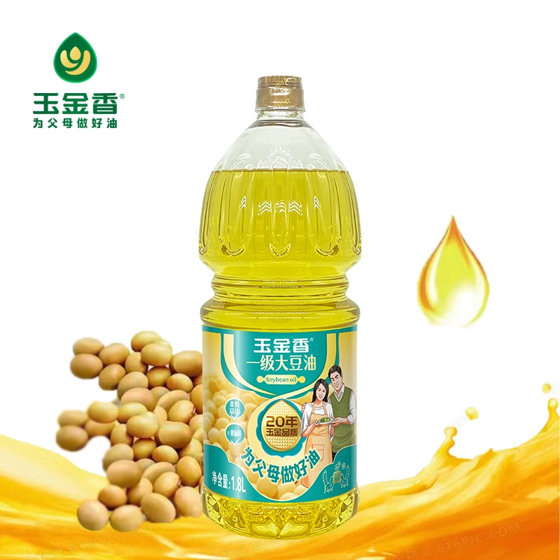 玉金香非转基因一级大豆油（圆桶）1.8L