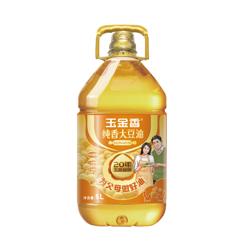 玉金香非转基因三级大豆油（方桶）5L