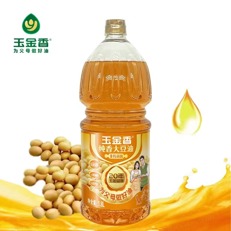 玉金香非转基因三级大豆油（圆桶）1.8L