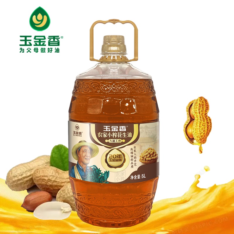 玉金香农家小榨花生油（圆鼓桶）5L