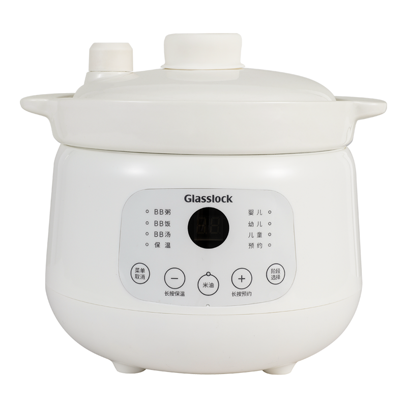 Glasslock  盖朗  陶瓷电炖盅1L GE-SL01WH
