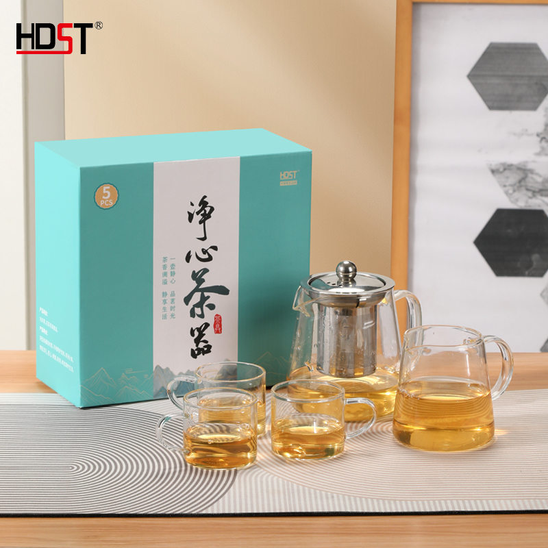 HDST/华典世通 净心玻璃茶具五件套 JX-25013