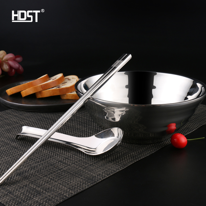 HDST/华典世通 大腕系列不锈钢碗勺筷餐具三件套 DW-20147