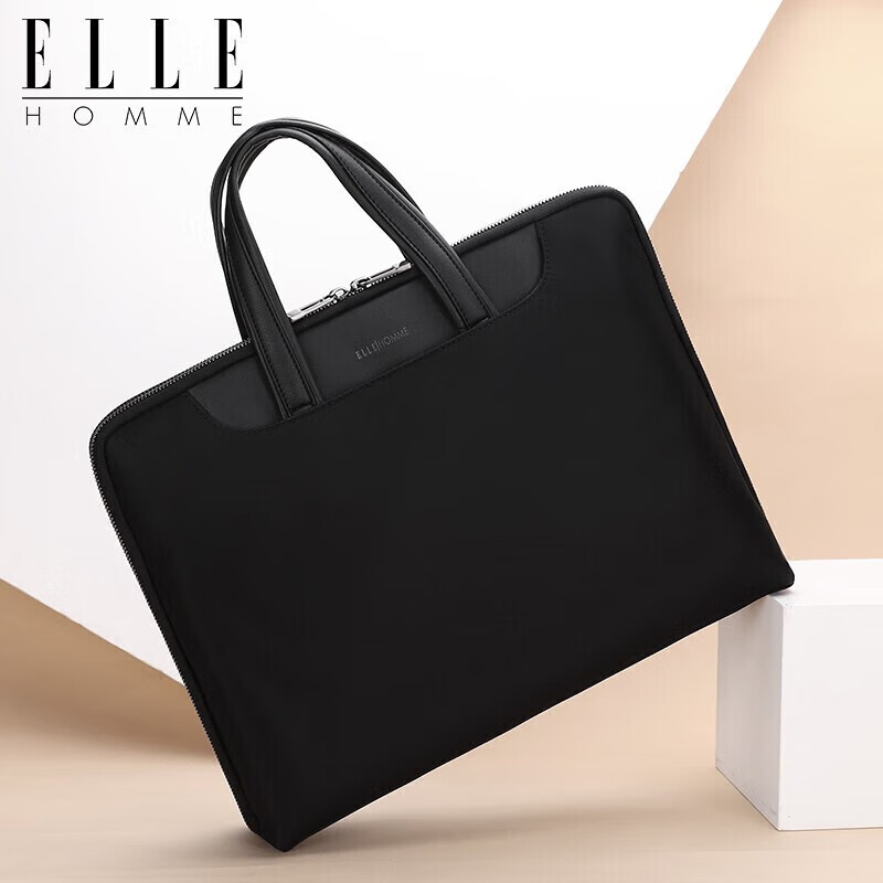 代发ELLE HOMME 商务公文包 尼龙复合帆布手提包 休闲电脑包包EA084803510