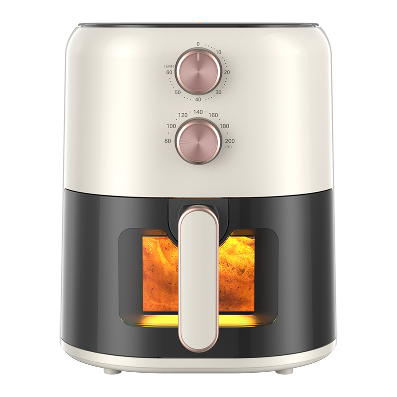 美的（Midea）空气炸锅KZE459X9BD 家用4.5L大容量 可视化窗 精准控温 不沾易清洗 双旋钮  1350W