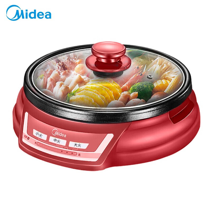 代发美的 电火锅电炒锅多功能锅火锅家用大容量3.5L电煮锅 NCS13018B