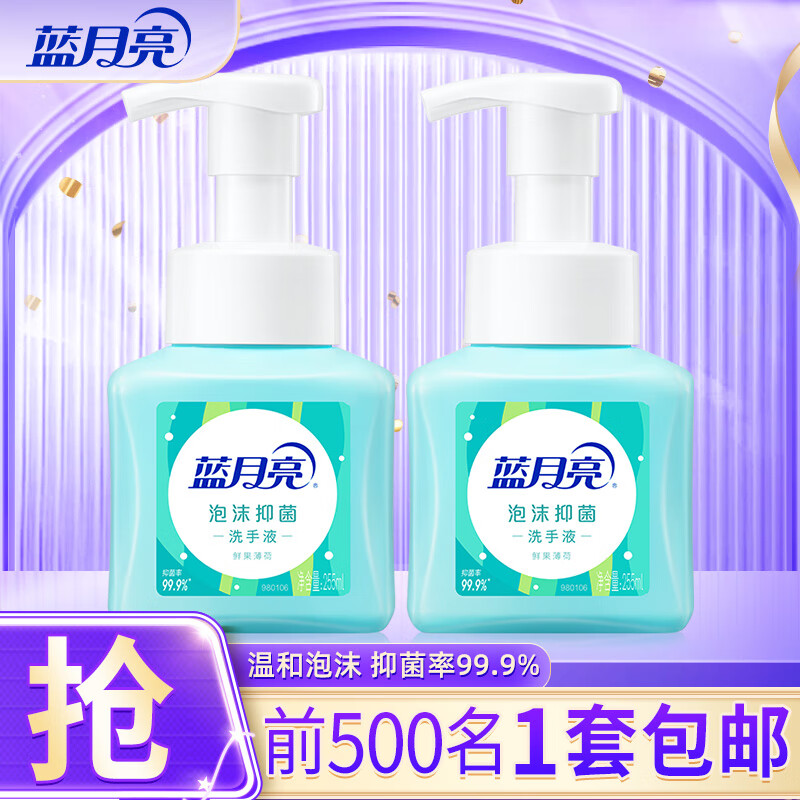 蓝月亮 鲜果薄荷泡沫抑菌洗手液255g*2	BJC08-81000309