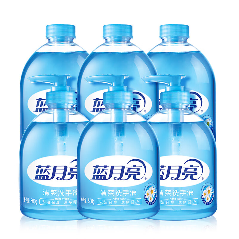蓝月亮 （清爽洗手液500g+清爽洗手液瓶补500g）*3	BJC08-81000913