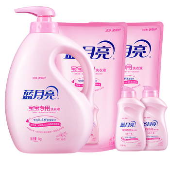 蓝月亮 宝宝洗衣组合：百合宝宝洗衣液瓶1kg+袋500g*2+百合80g*2	BJC08-81000834