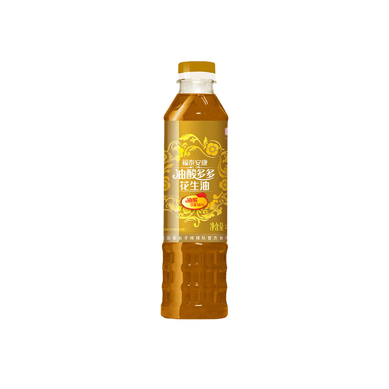代发福临门福泰安康油酸56压榨一级花生油400mL