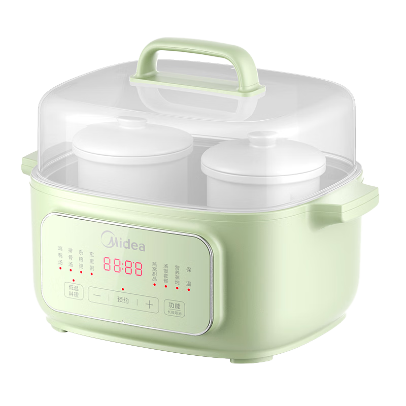 代发美的 电炖锅 炖汤盅电炖盅煲汤辅食锅燕窝炖盅 1.8L隔水炖电锅一体多功能锅 MD-DZE1801