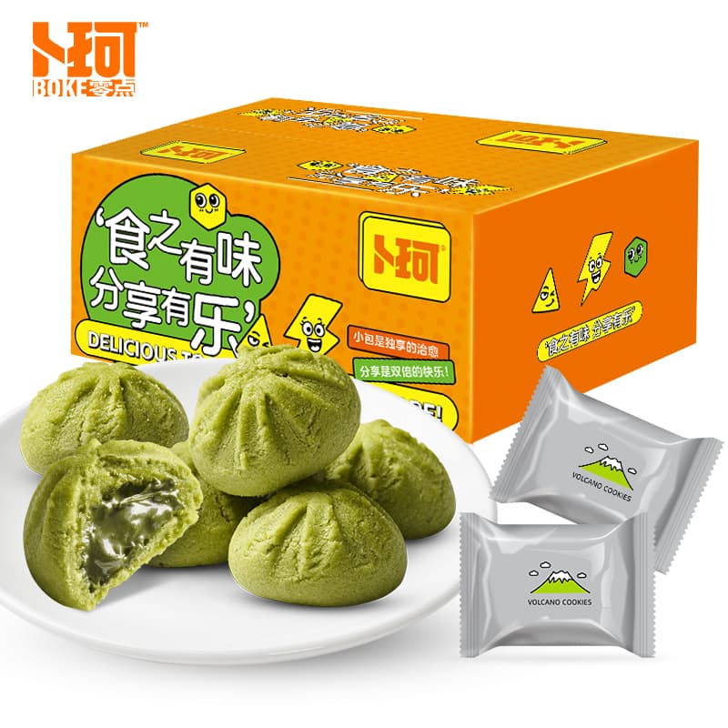 代发卜珂 食乐分享火山软曲奇（抹茶味夹心）380克