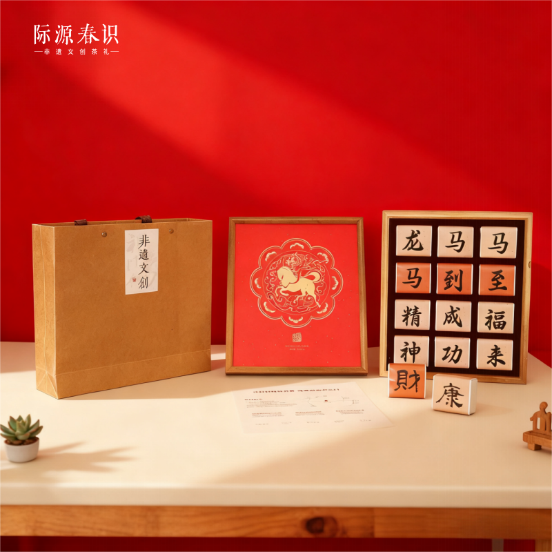 代发际源春识非遗文创画框茶礼-经典相框特级祁门红茶香螺72g 马上有福-祁红香螺72g