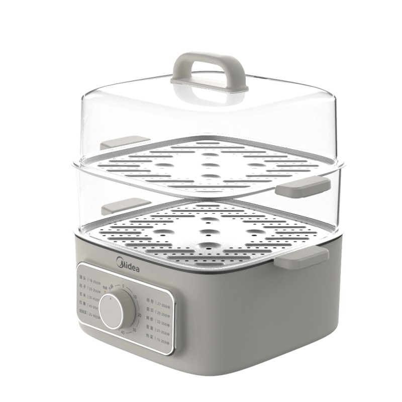 代发美的 电蒸锅 电煮锅电火锅多功能锅家用电锅蒸蛋器蒸包子锅电热锅10.8升三层大容量多用途锅ZGE2323Z02