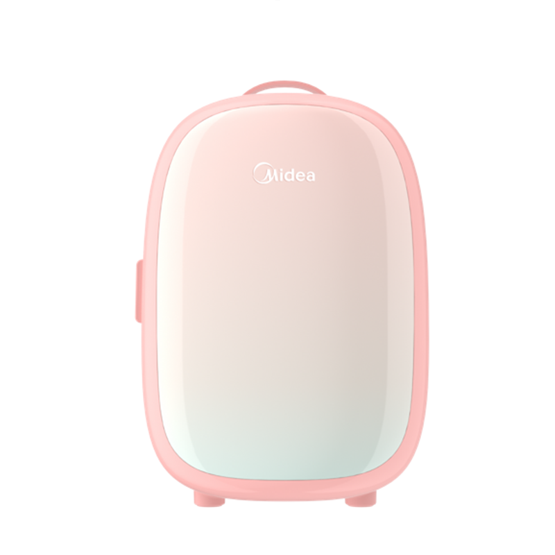 代发美的 家用车载迷你小型化妆品专用办公室桌台面小冰柜 粉色 DC-6M(ZG)
