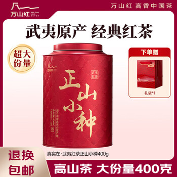 源头万山红 红茶 真实在 武夷山正山小种 一级 400g 罐装 茶叶自己喝 送礼
