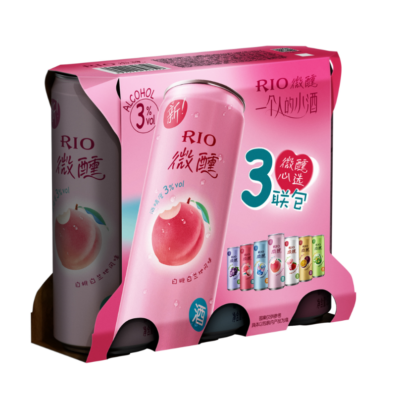 代发自营锐澳（RIO）微醺气泡鸡尾酒洋酒预调果酒3度混合三联包 330ml 整箱锐澳（RIO）微醺气泡鸡尾酒洋酒预调果酒3度混合三联包 330ml 整箱