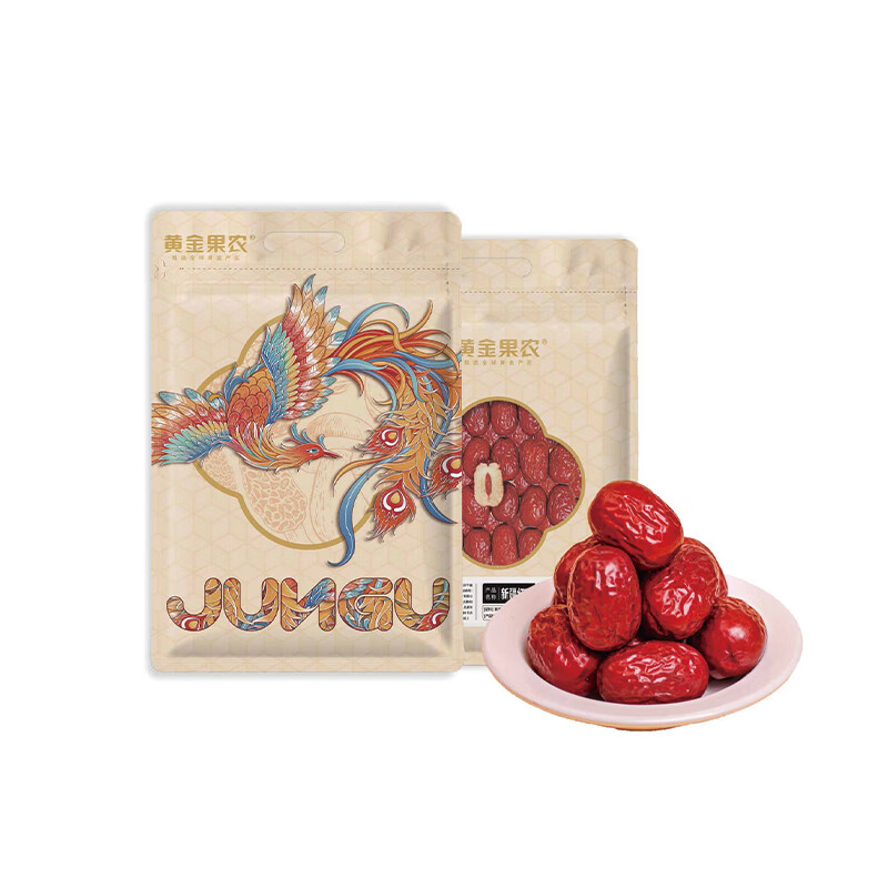 代发黄金果农山珍菌菇礼盒【企业采购】团购员工福利节日送礼新鲜煲汤食材干货 黄金果农新疆红枣400g
