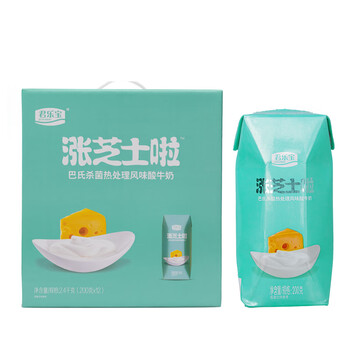 代发君乐宝涨芝士啦酸奶（原味）利乐钻200g*12