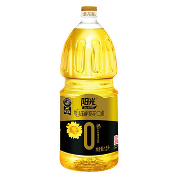 源头金龙鱼葵花油 阳光零反式脂肪压榨葵花仁油1.5L