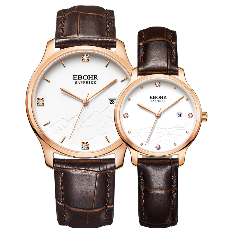 依波大师系列山海之约情侣石英表 防水手表516834