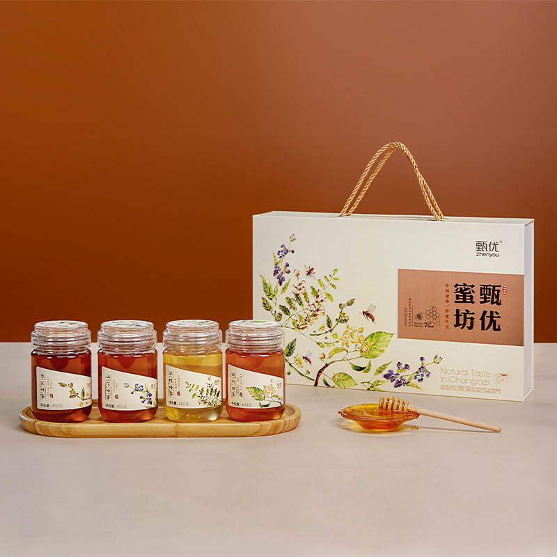 甄优蜜坊礼盒B （洋槐蜜+枣花蜜+椴树蜜+山花蜜）1.8kg