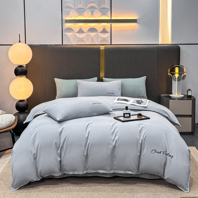 杉杉（FIRS)QFS-25019轻奢尚品四件套—艾米（深岩灰） 200×230cm