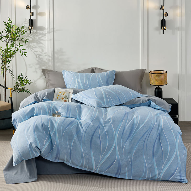 杉杉（FIRS)QFS-2610时尚纯棉磨毛四件套—岁月长河-蓝