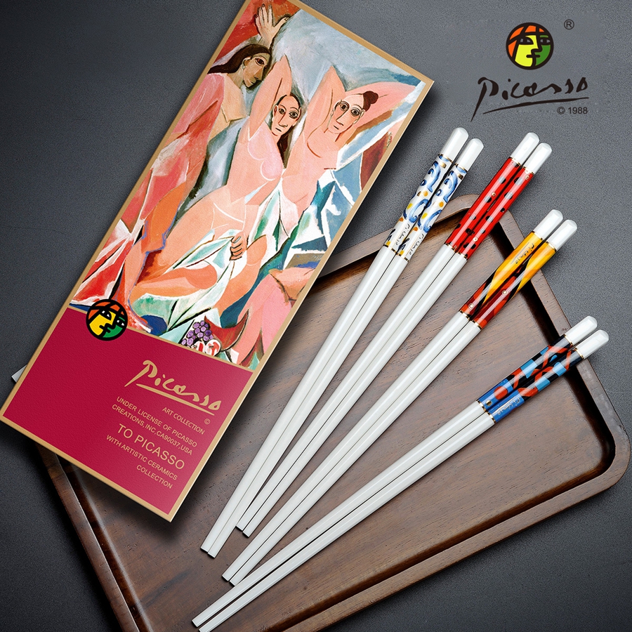 源头毕加索艺术陶瓷筷4件套个人专用筷让吃饭变成一件美好的事情