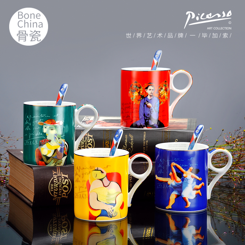 源头毕加索骨瓷艺术马克杯几个时期的经典代表作让大师经典触手可及