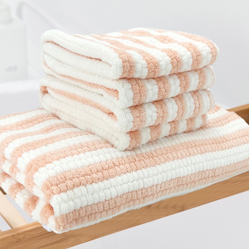 代发德泽超柔软单条浴巾-粉DZ-Y347