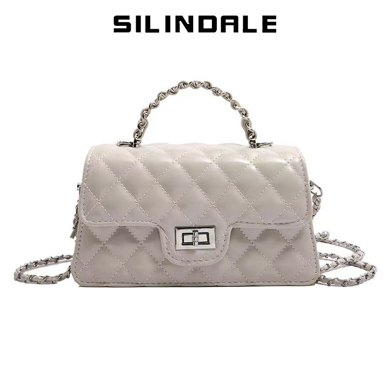 源头SILINDALE赛琳黛尔 小香风菱格链条包包被你吸引！等你来