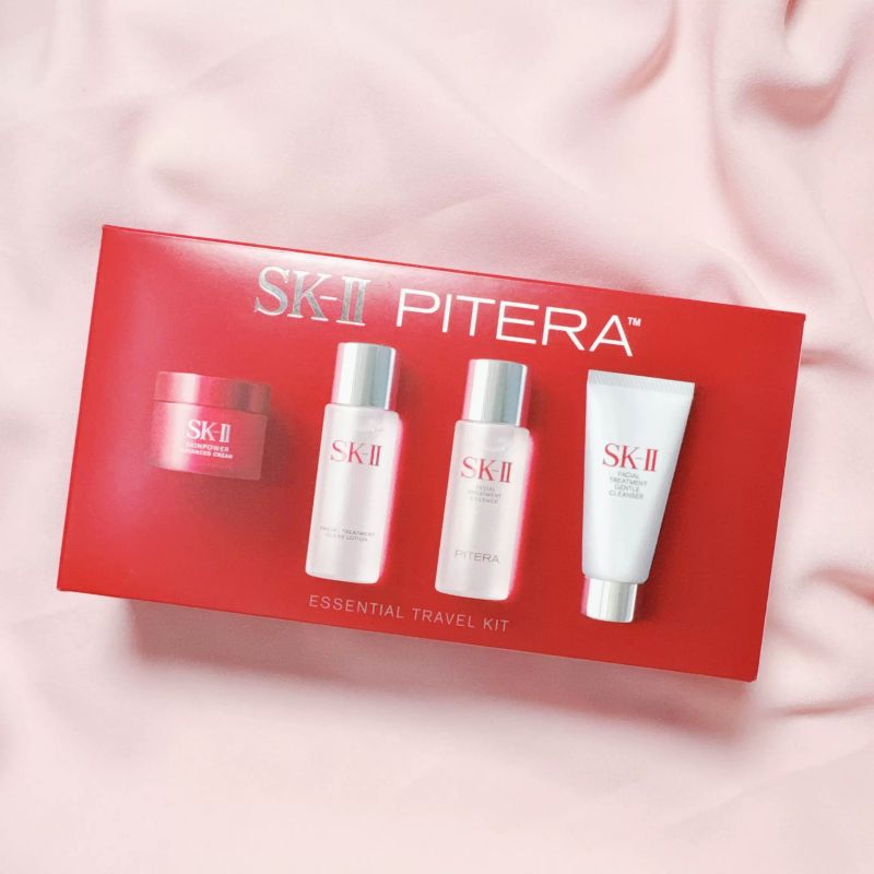 代发SK-II旅行必备套装洁面20g清莹露30ml神仙水30ml面霜15g
