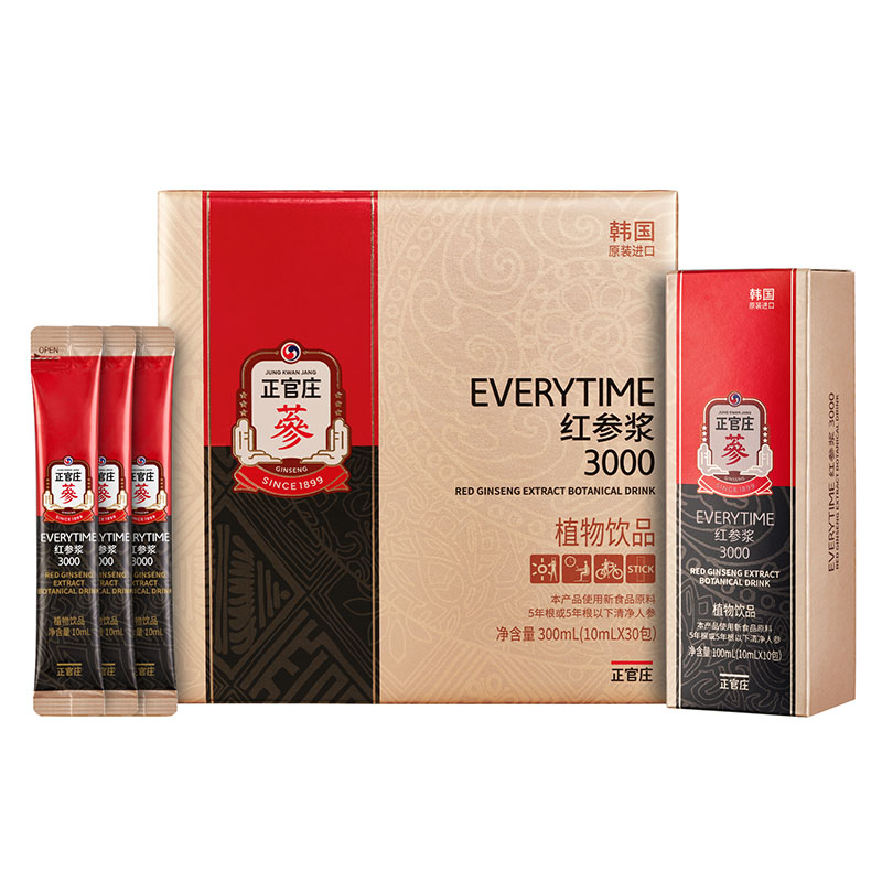 正官庄 EVERYTIME 红参浆3000 植物饮品600ml（韩国原装进口）