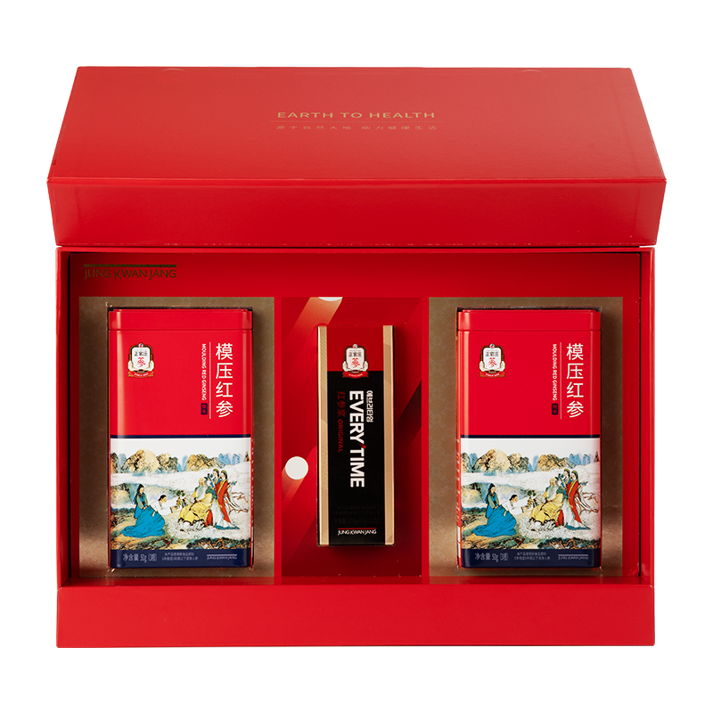 正官庄模压红参50g*2+ET红参浆100g礼盒