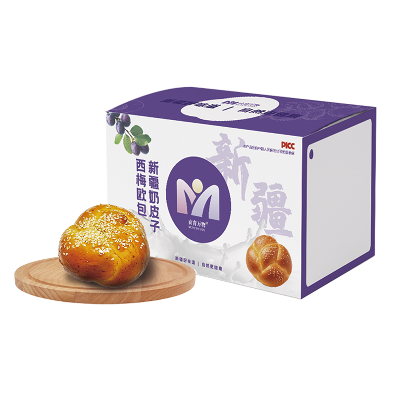 亩育万物 新疆 奶皮子西梅欧包420g/盒