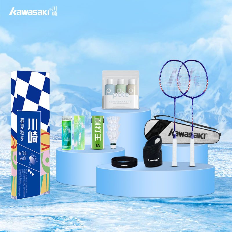 代发川崎 清爽一夏羽毛球拍运动活力⑩件套（套装D11)