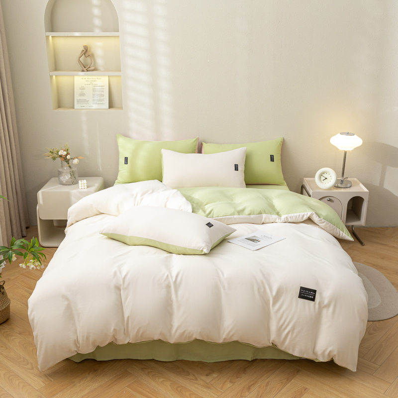 代发啄木鸟（PLOVER）四件套-水洗棉麻床笠四件套-绿豆ZMN-MM002（适用1.8米、1.5米床）