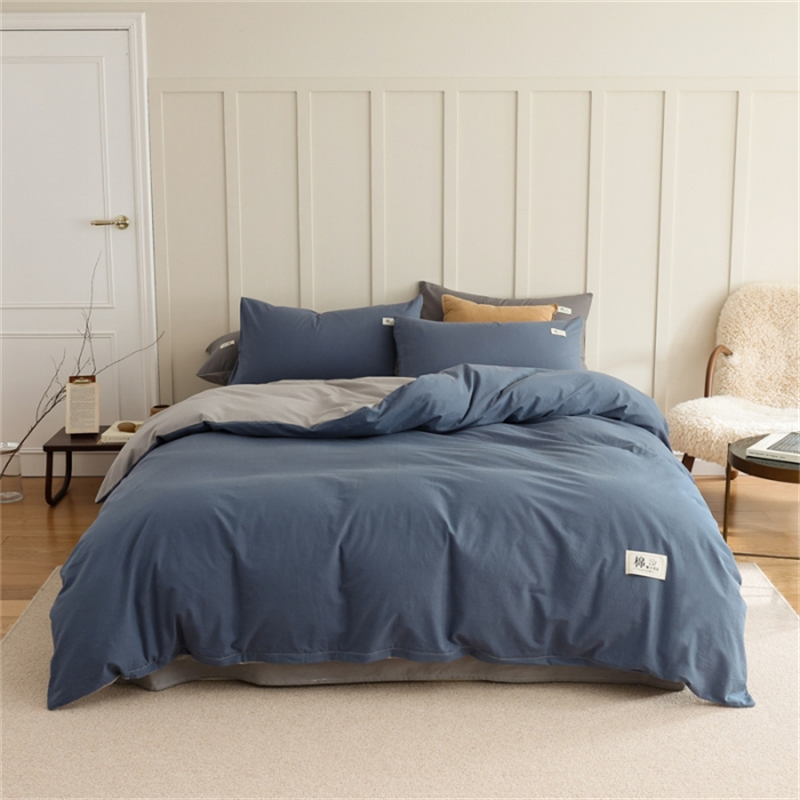 代发啄木鸟（PLOVER）纯棉四件套-蓝灰ZMN-CM004（适合1.8M/1.5M床）