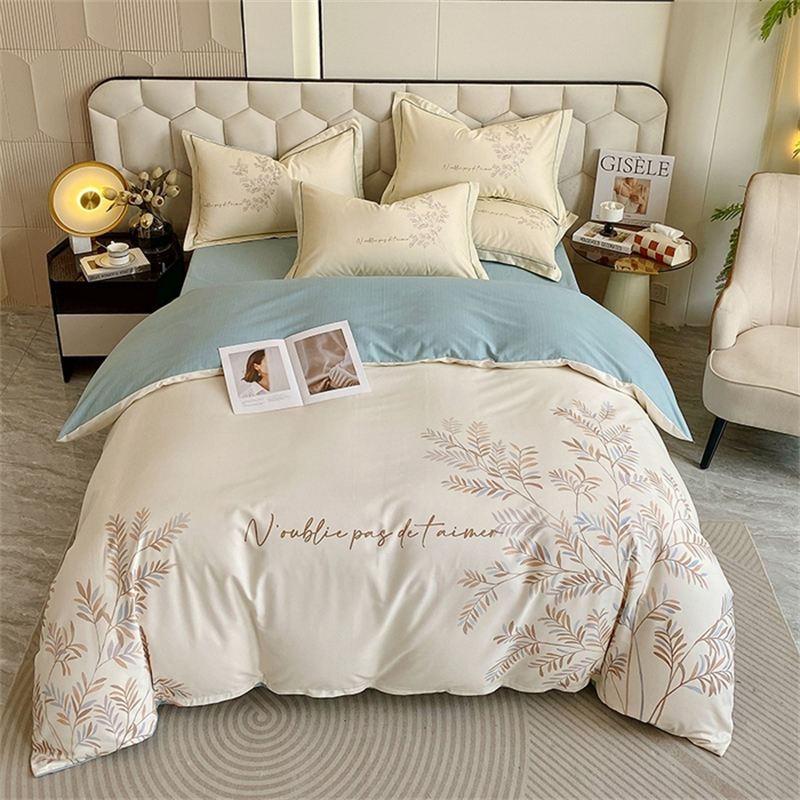 代发啄木鸟（PLOVER）全棉磨毛四件套-微枝ZMN-CMMM14（适合1.8M/1.5M床）