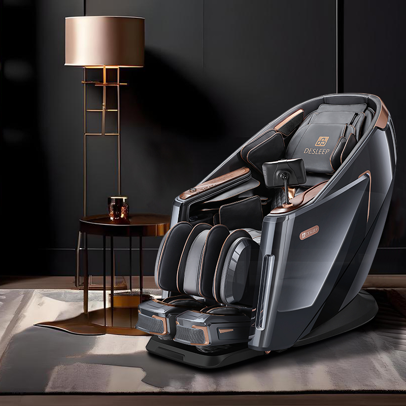 迪斯4D齿轮机芯按摩椅太空舱电动家用按摩椅腿足分离式摇摆全身按摩 DE-A80L Plus 深邃蓝