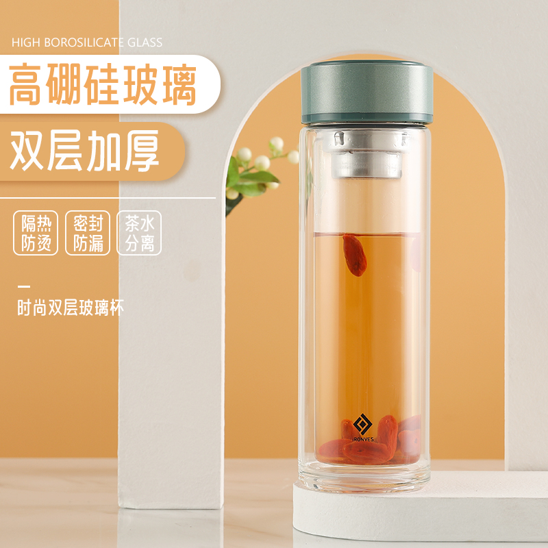 怡乐雅 时尚双层玻璃杯 YLY-029